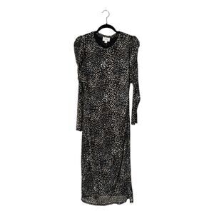 Morgan Taylor Dress Womens Size 1X Cheetah Fade Animal Print Long Sleeve Lined
